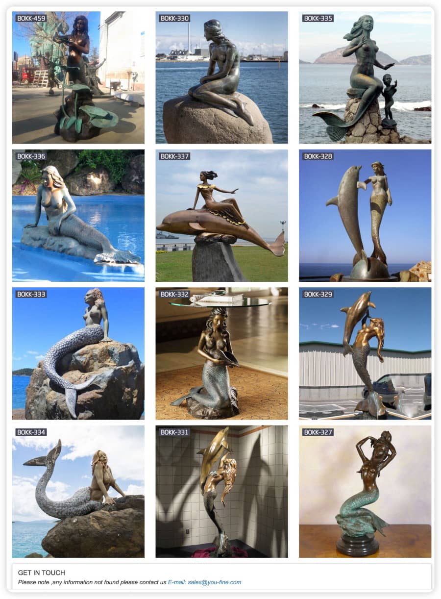 Bronze Mermaid statue designs