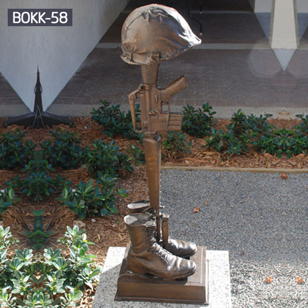 Battle cross boots gun helmet statue for sale the soldier ...