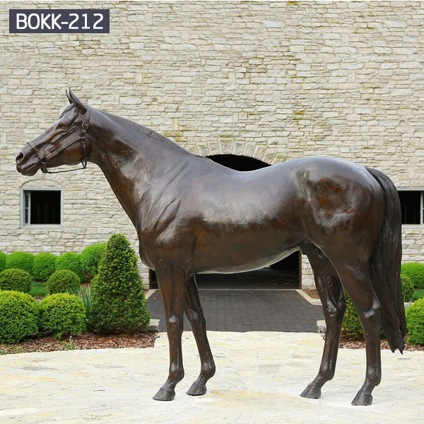 Life-size Horse Metal Garden Statue | Poor Man's Bronze