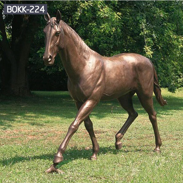 Life-size Horse Metal Garden Statue | Poor Man's Bronze