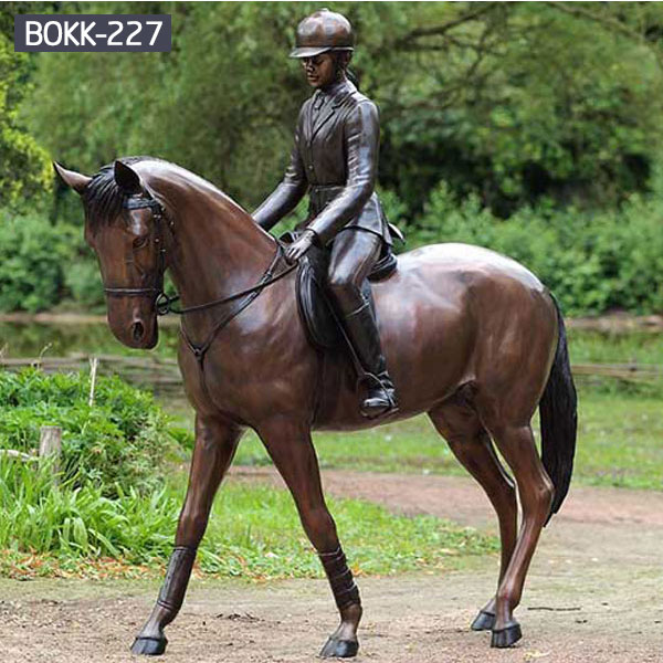 Lifesize French Bronze Horse and Jockey Statue by Bonheur