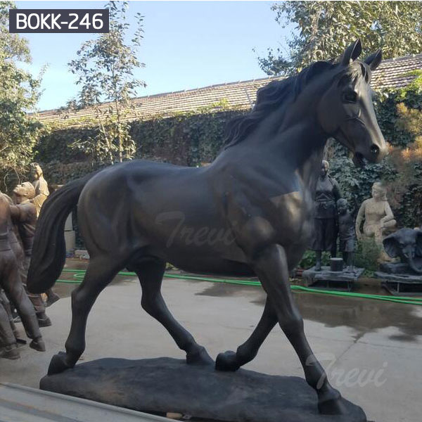 bronze flying horses statues with horses leg raised- life ...