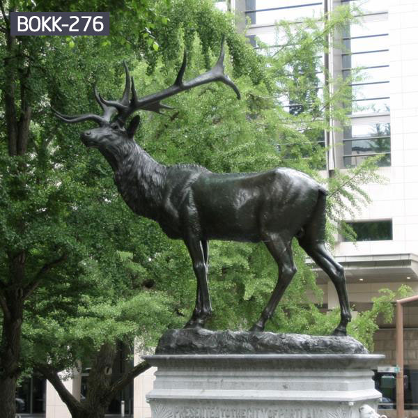 BOKK-273 Outdoor Bronze Elk Statue Garden Brass Deer ...
