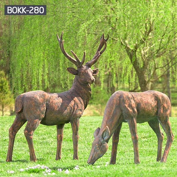 norwegian moose deer statues- Bronze deer/lion statue,outdoor ...