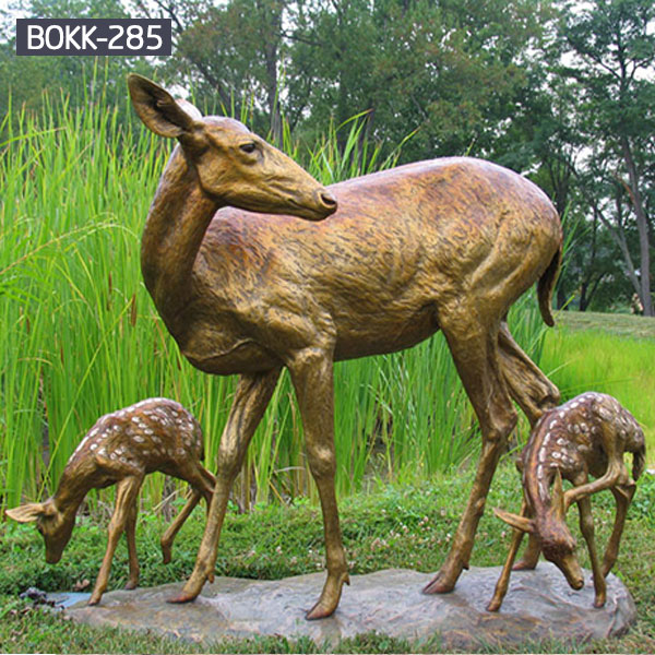 casting bronze factory supply deer outdoor sculpture design ...