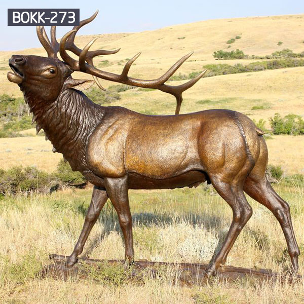 life size casting bronze elk yard statue for sale- Outdoor ...