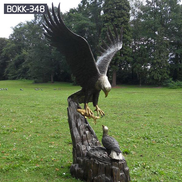 large animal garden sculptures bronze eagle for garden decor