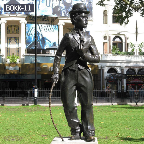 Bronze famous life size figure statues of Chaplin for sale