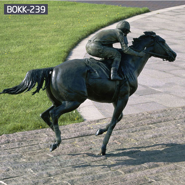 Vintage bronze horse and jockey sculpture Uk costs