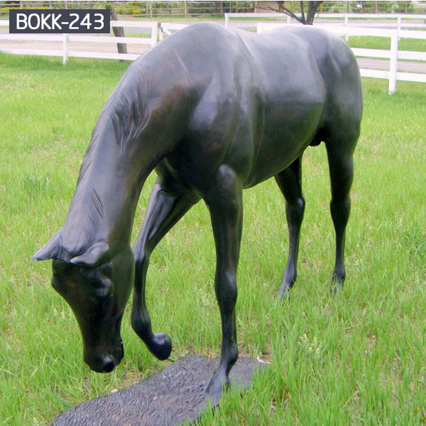Large life size horse grazing garden statue outdoor costs
