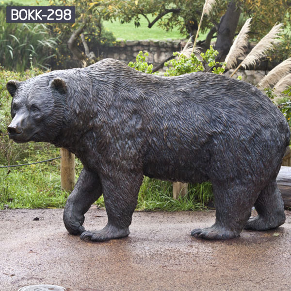 Large bronze casting bear statues for outdoor garden decor