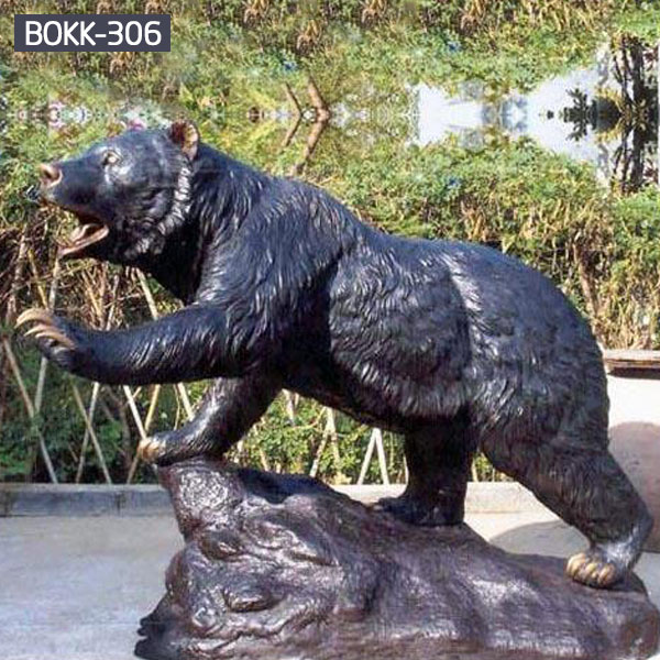 Large polar bronze life size bear yard statues costs