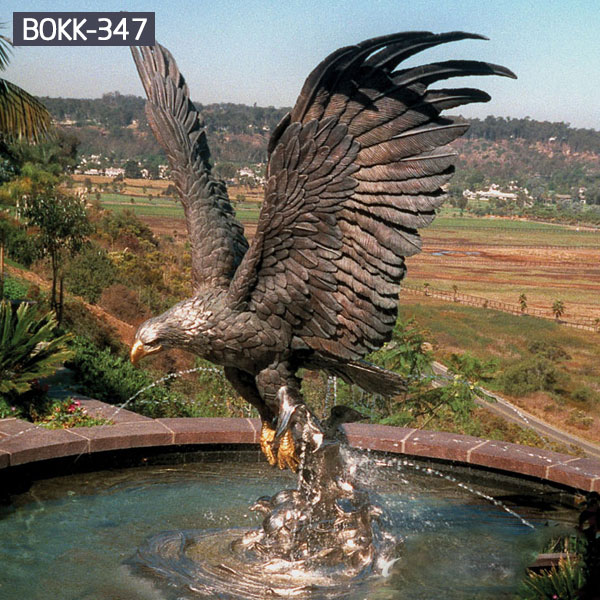 Antique large bronze american eagle statues costs 