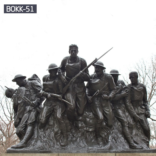 Outdoor patriotic military group statues bronze casting for sale